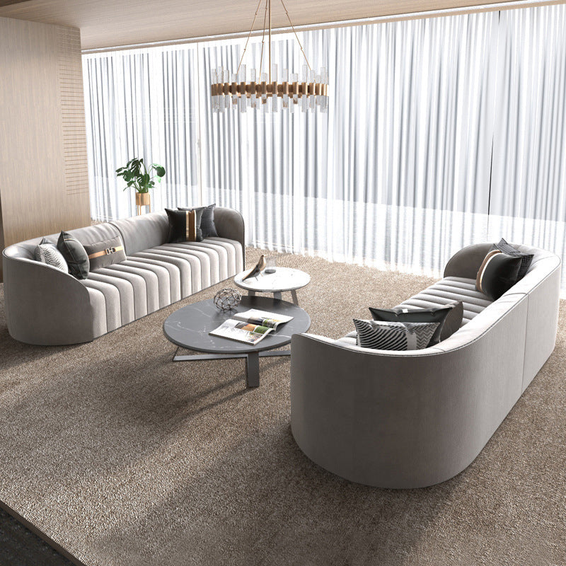 Contemporary Tight Back Standard Sofa Tuxedo Arm Sofa for Living Room