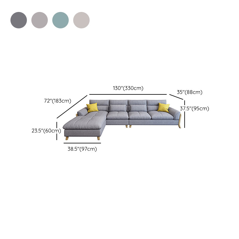 Nordic Cushions Pillow Top Arm Living Room Fabric Stationary Seating