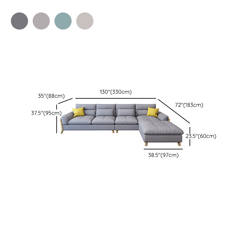 Nordic Cushions Pillow Top Arm Living Room Fabric Stationary Seating