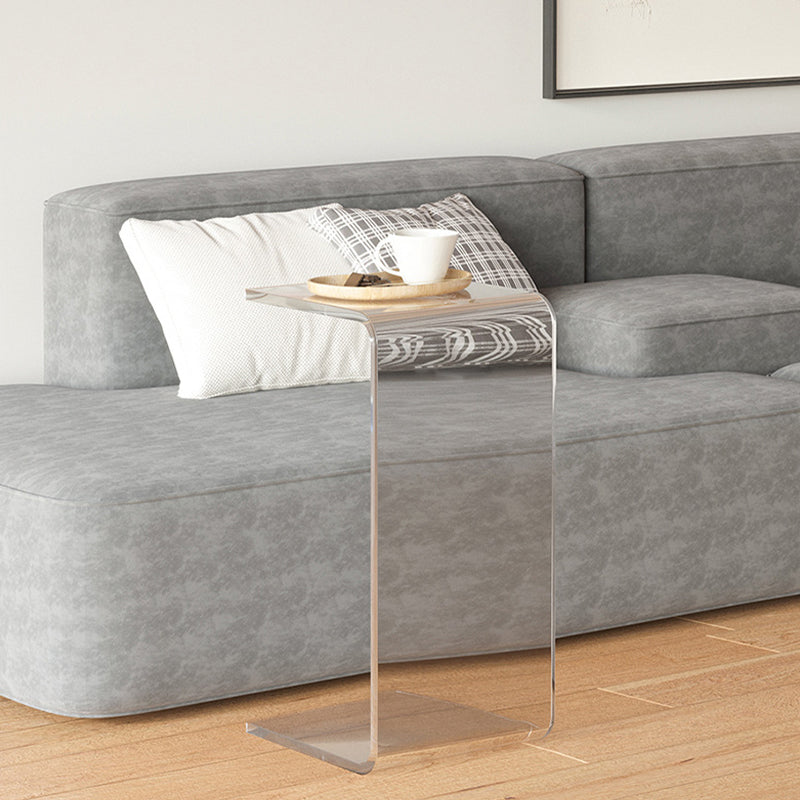 Modern Acrylic End Side Table Square Corner Table for Living Room
