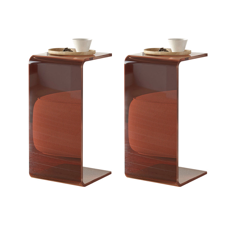 Modern Acrylic End Side Table Square Corner Table for Living Room
