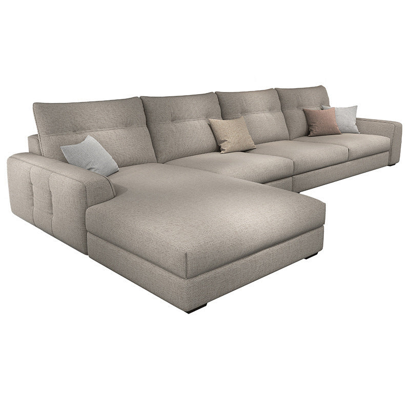 Stationary Fabric Living Room Square Arm Cushions Contemporary Seating