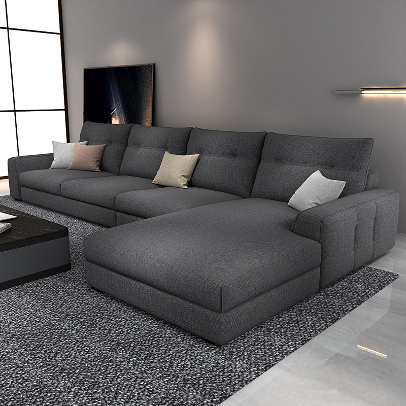 Stationary Fabric Living Room Square Arm Cushions Contemporary Seating