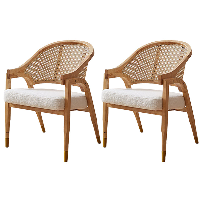 Linen Chair Solid Wood Frame Arms Included Chair with Basic Four Leg