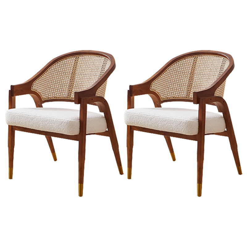 Linen Chair Solid Wood Frame Arms Included Chair with Basic Four Leg