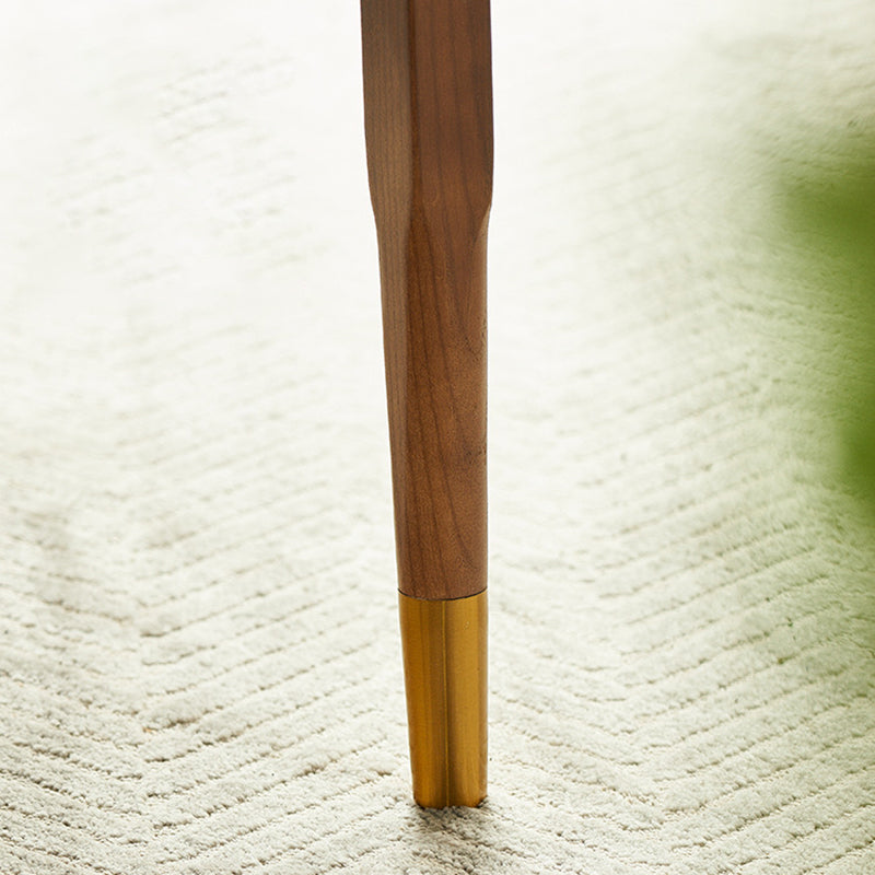 Linen Chair Solid Wood Frame Arms Included Chair with Basic Four Leg