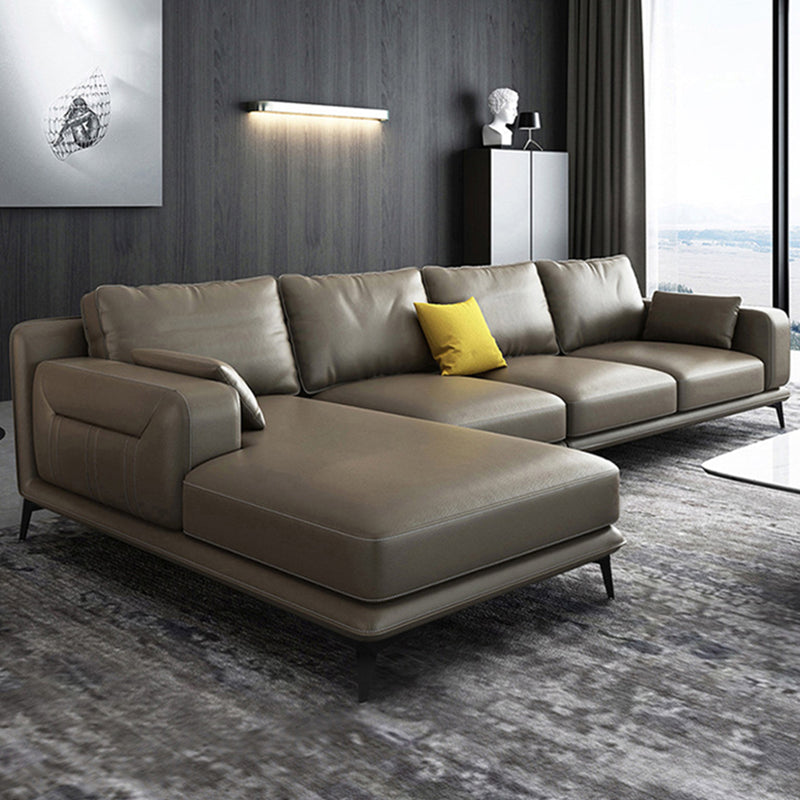 Stationary Faux Leather Living Room Flared Arm Pillows Nordic Seating