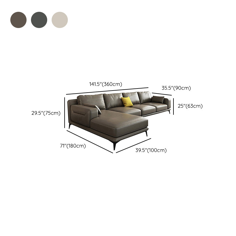 Stationary Faux Leather Living Room Flared Arm Pillows Nordic Seating