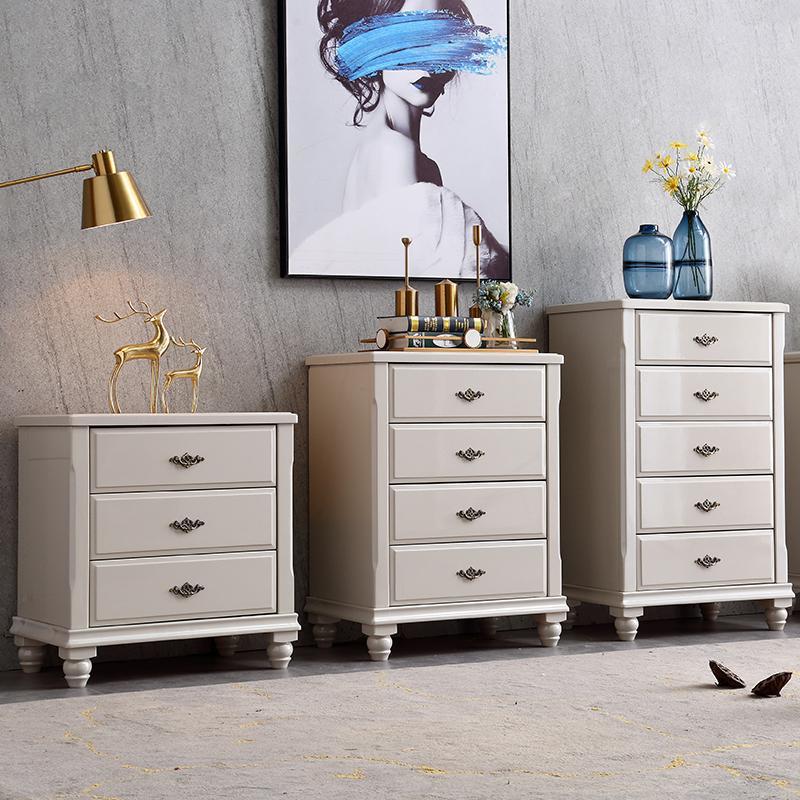 Contemporary Grey Accent Chest with Soft Close Drawers in Rubberwood