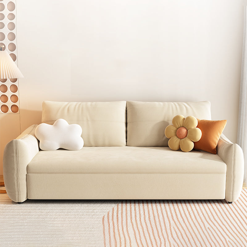 Modern Futon Sofa Bed 30.31" Wide Fabric Storage Futon with Mattress