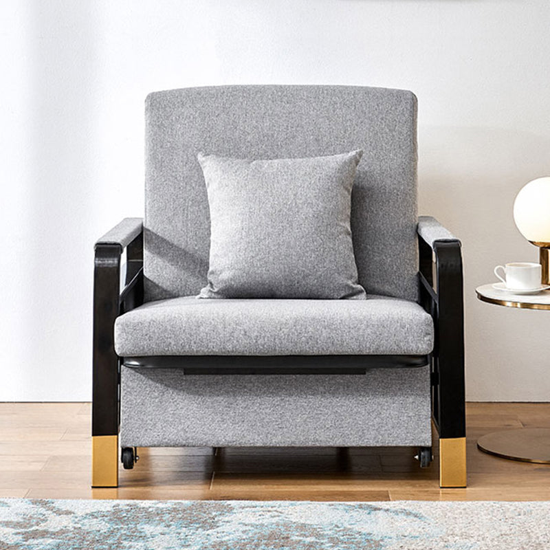 Convertible Bed Sofa with Storage Square Arms Cushion Back Bed Sofa