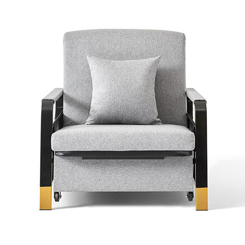 Convertible Bed Sofa with Storage Square Arms Cushion Back Bed Sofa