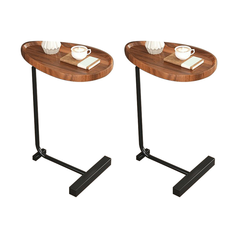 23.6inch Tall Modern C Corner Table Wood Side End Table for Living Room