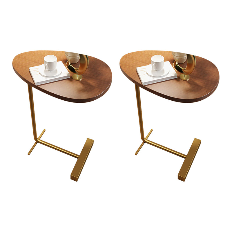 23.6inch Tall Modern C Corner Table Wood Side End Table for Living Room