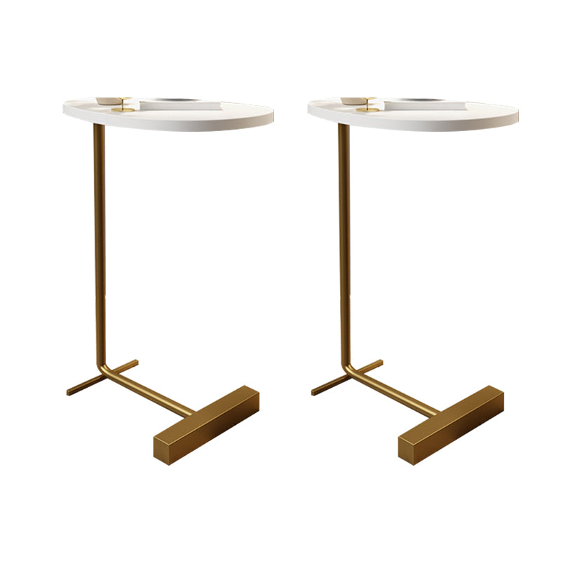 23.6inch Tall Modern C Corner Table Wood Side End Table for Living Room
