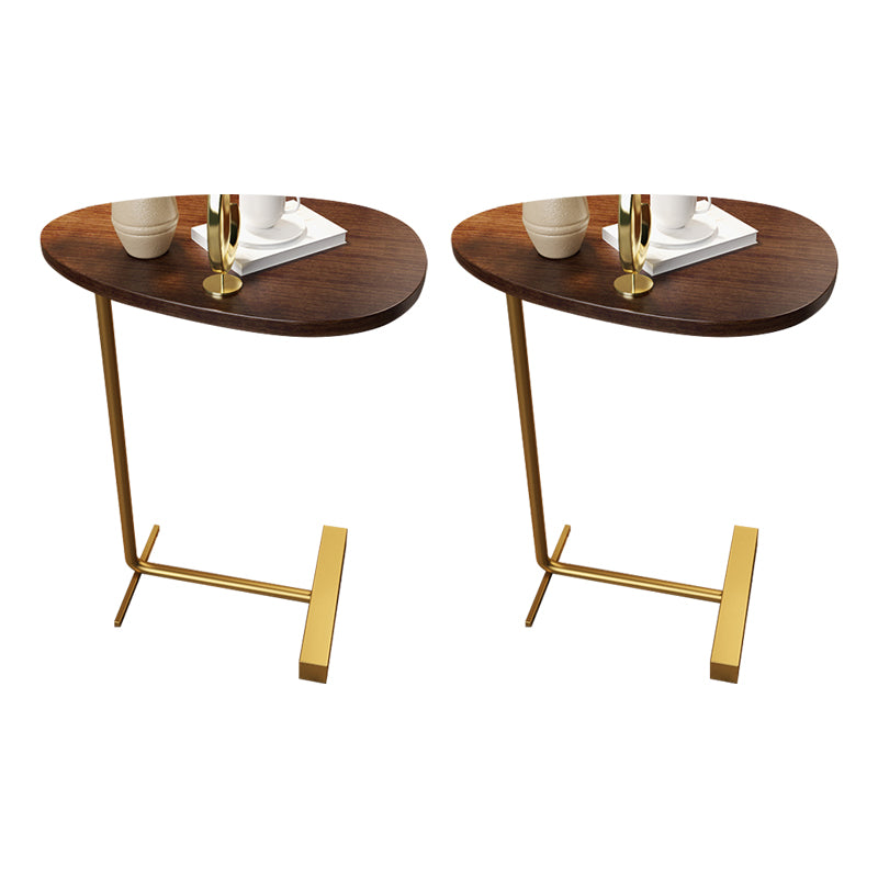 23.6inch Tall Modern C Corner Table Wood Side End Table for Living Room