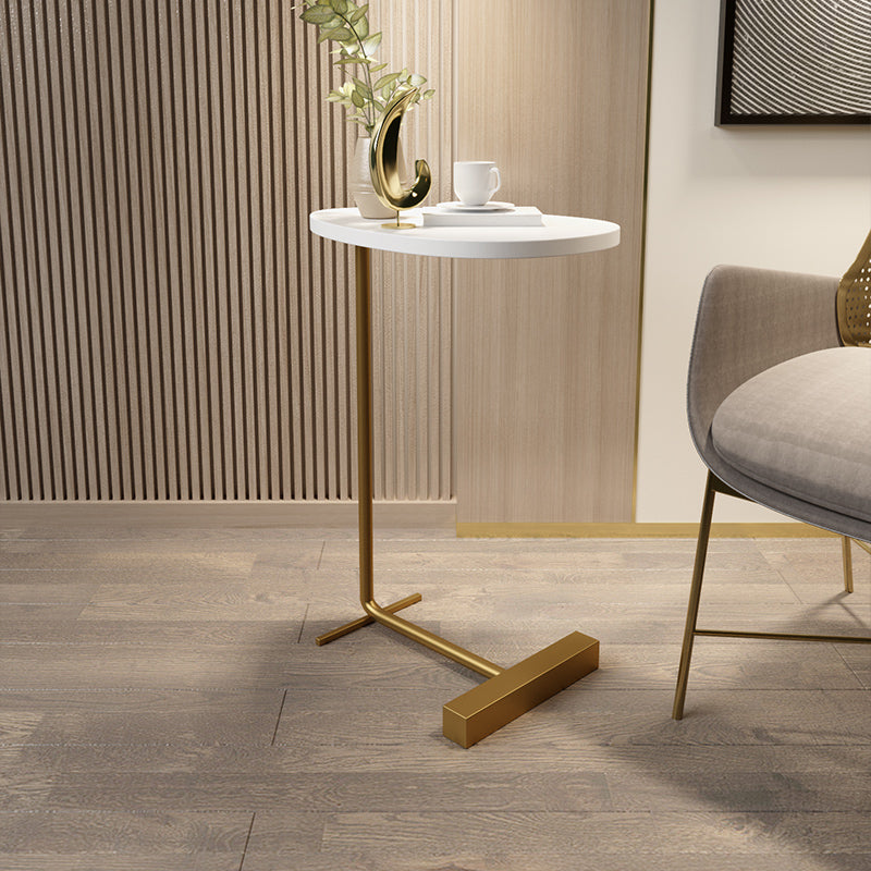 23.6inch Tall Modern C Corner Table Wood Side End Table for Living Room