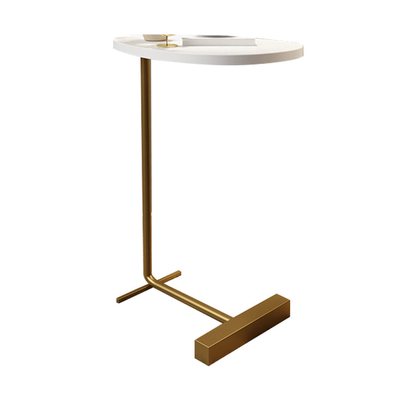 23.6inch Tall Modern C Corner Table Wood Side End Table for Living Room