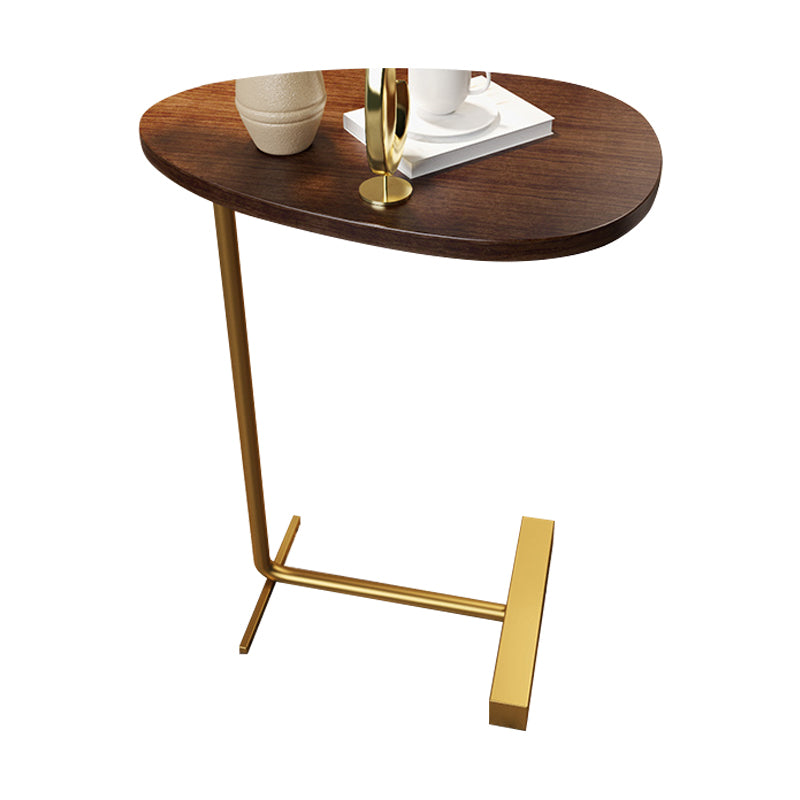 23.6inch Tall Modern C Corner Table Wood Side End Table for Living Room