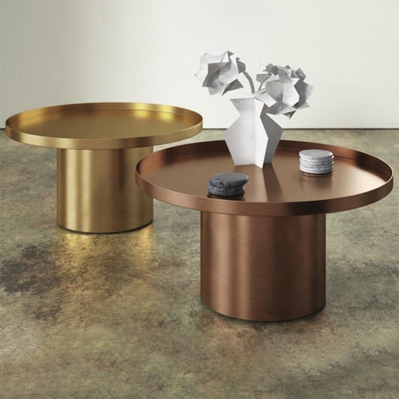 Mid-Century Modern Steel Coffee Table Pedestal Tray Top Cocktail Table