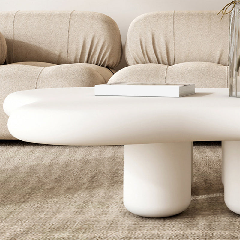 Nordic Irregular 4 Legs Coffee Table 11.8" H Wood Cocktail Table