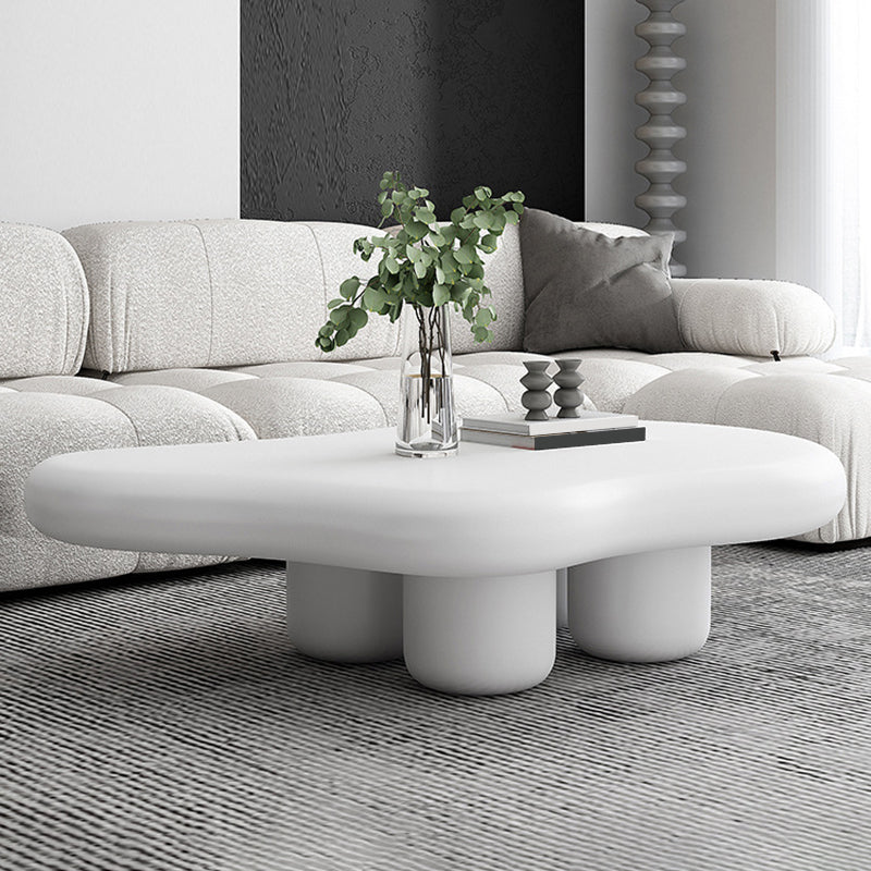 Nordic Irregular 4 Legs Coffee Table 11.8" H Wood Cocktail Table