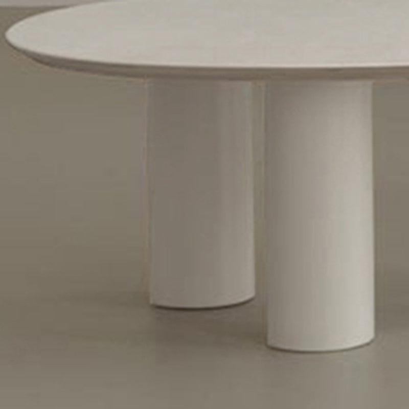 Round Black/White Coffee Table 3 Legs 1 Single Cocktail Table