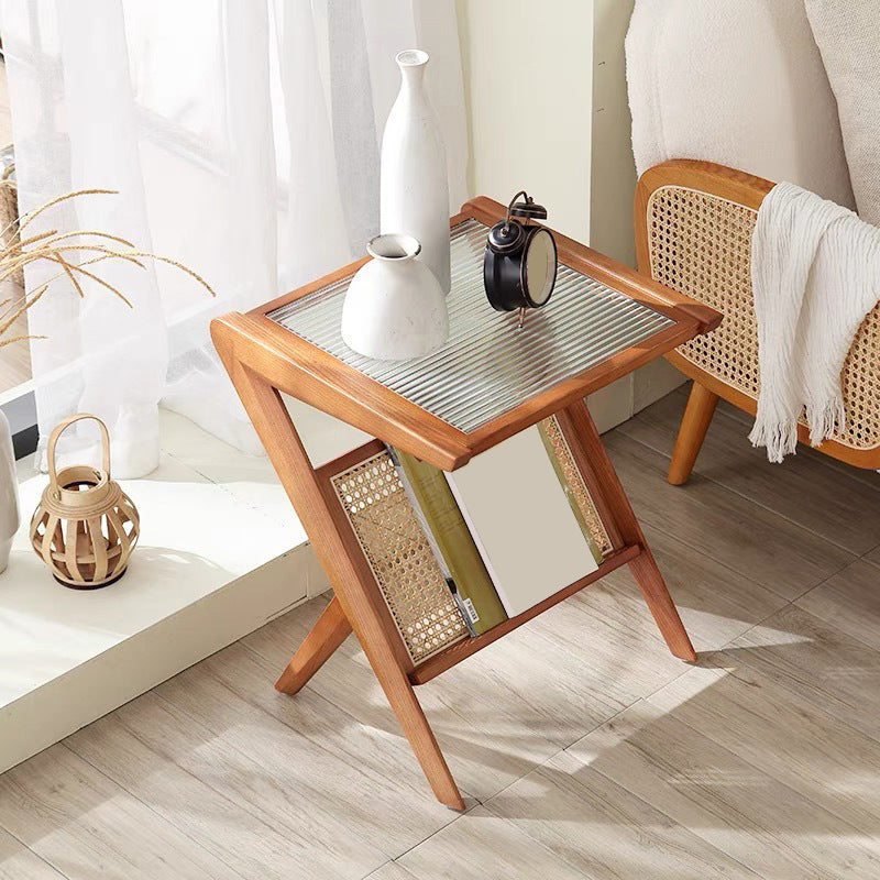 4 Legs Coffee Table Modernism Wood Cocktail Table in Natural