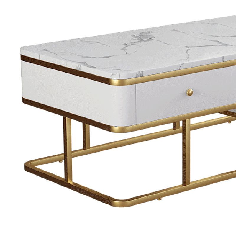 Frame Base Coffee Table Rectangular Black/White Cocktail Table