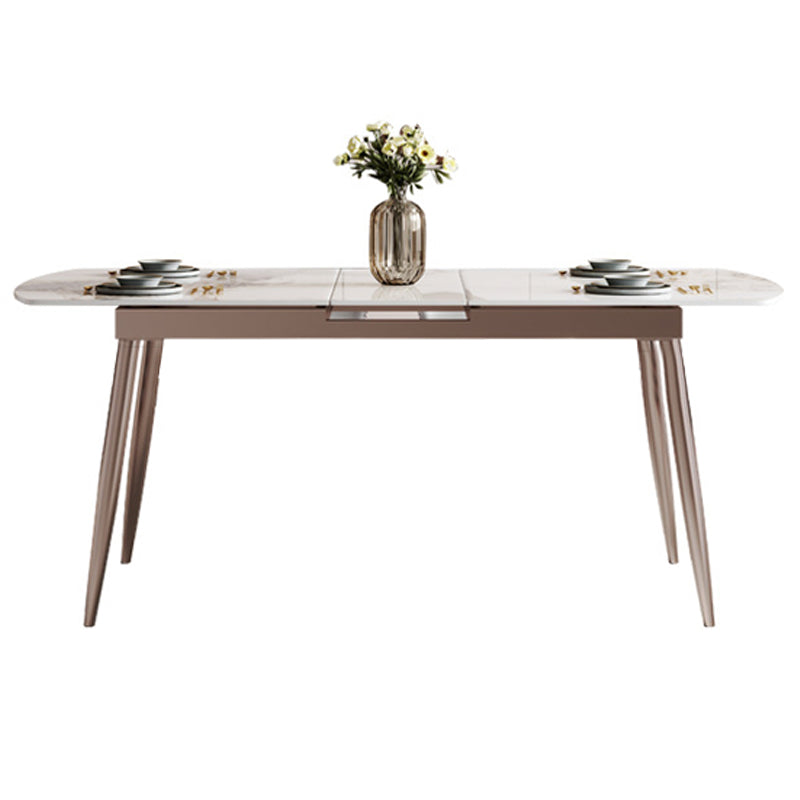 Extendable Dining Table Rectangle Modern Dining Table for Dining Room