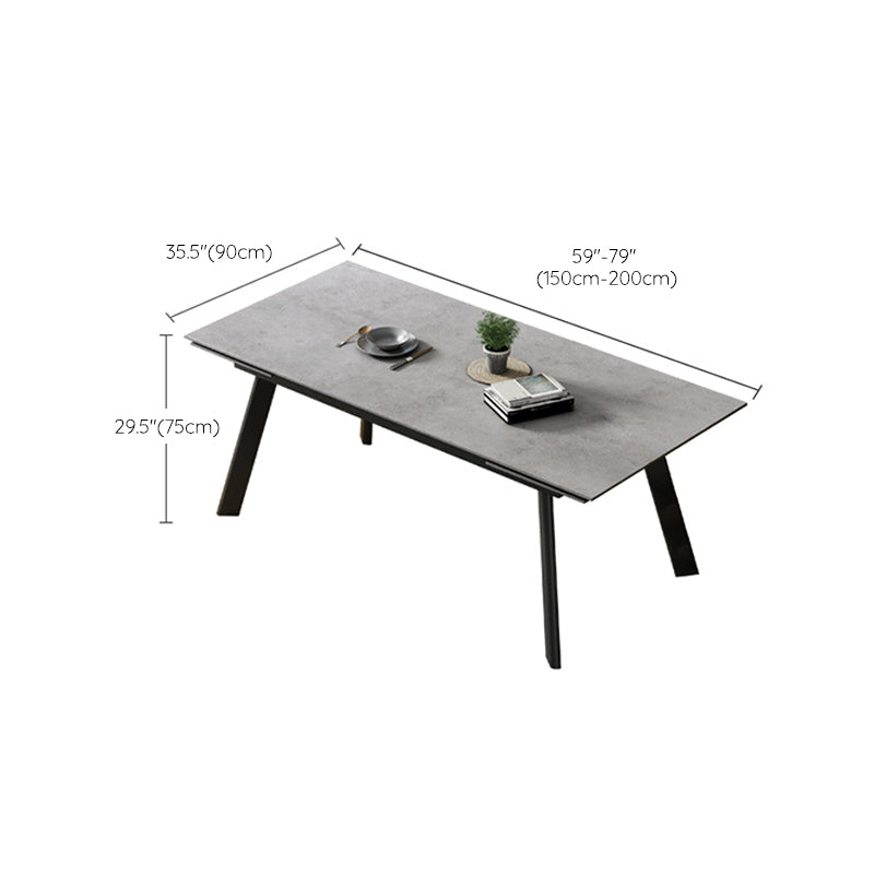 Rectangle Dining Table Modern Extendable Dining Table for Dining Room