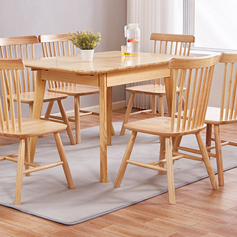 Modern Dining Table Extendable Solid Wood Dining Table for Dining Room