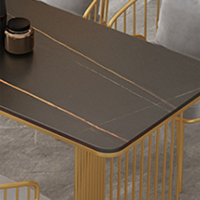 Rectangle Dining Table Traditional Luxury Double Pedestal Dining Table for Dining Room