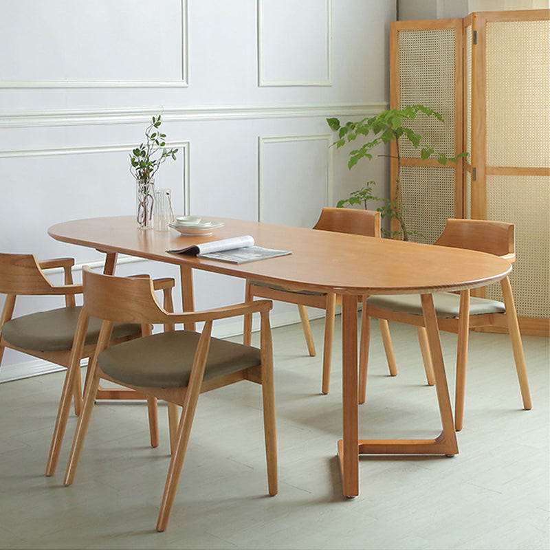 Oval Dining Table Simplicity Solid Wood Table for Dining Room