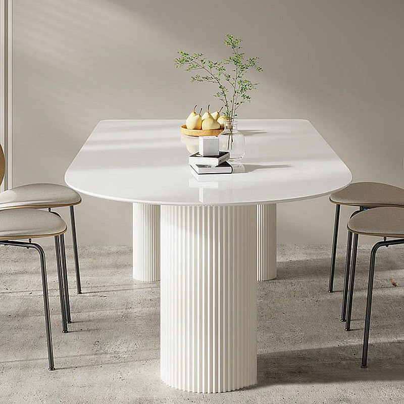 Metal and Stone Table Glam Style Minimalist Home Freeform Dining Table