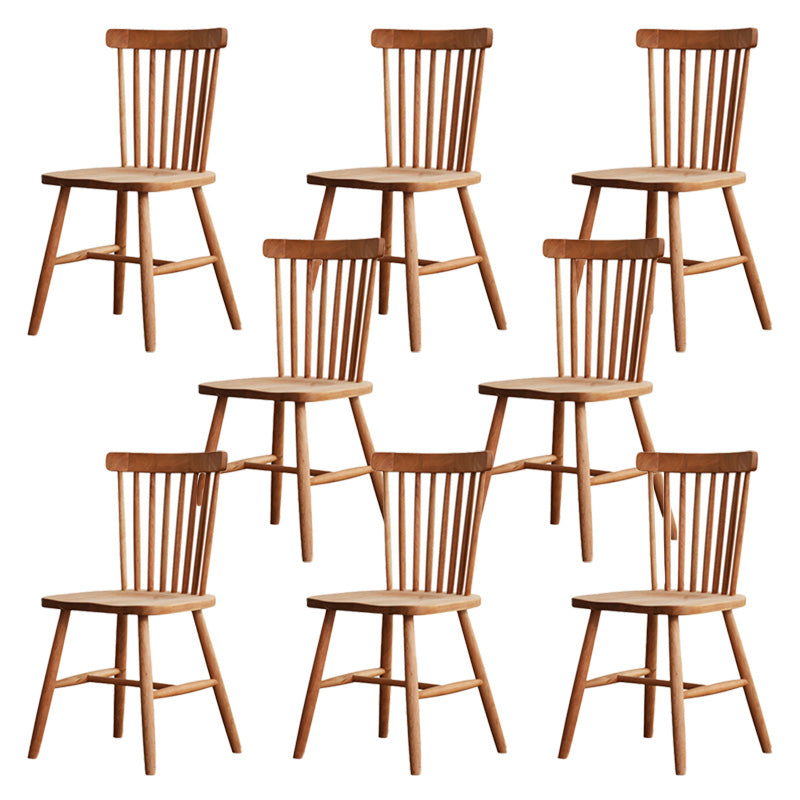 Traditional Kitchen Dining Side Chair Wood Side Dining Chairs in Natural
