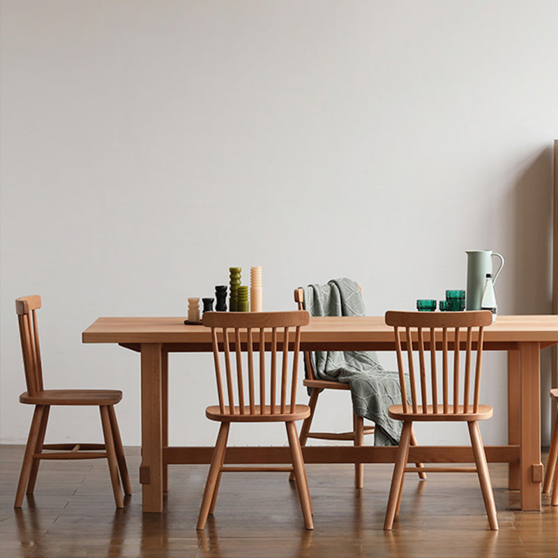 Traditional Kitchen Dining Side Chair Wood Side Dining Chairs in Natural