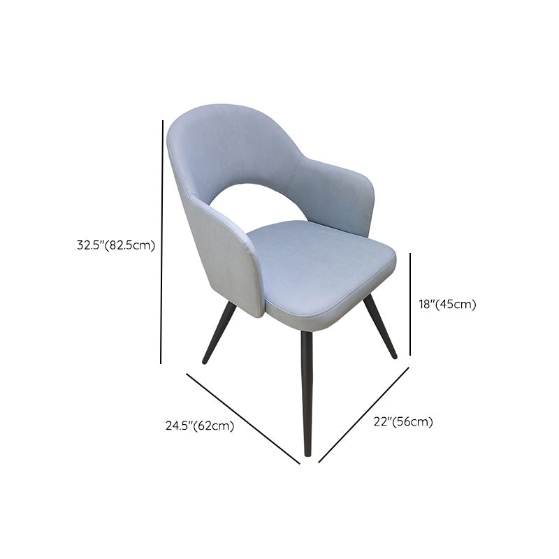 Contemporary Style Arm Chair Open Back Dining Room Chair for Home