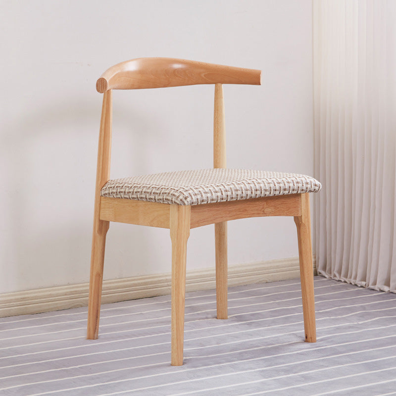 Contemporary Side Chair Wood Open Back Dining Room Chair for Home