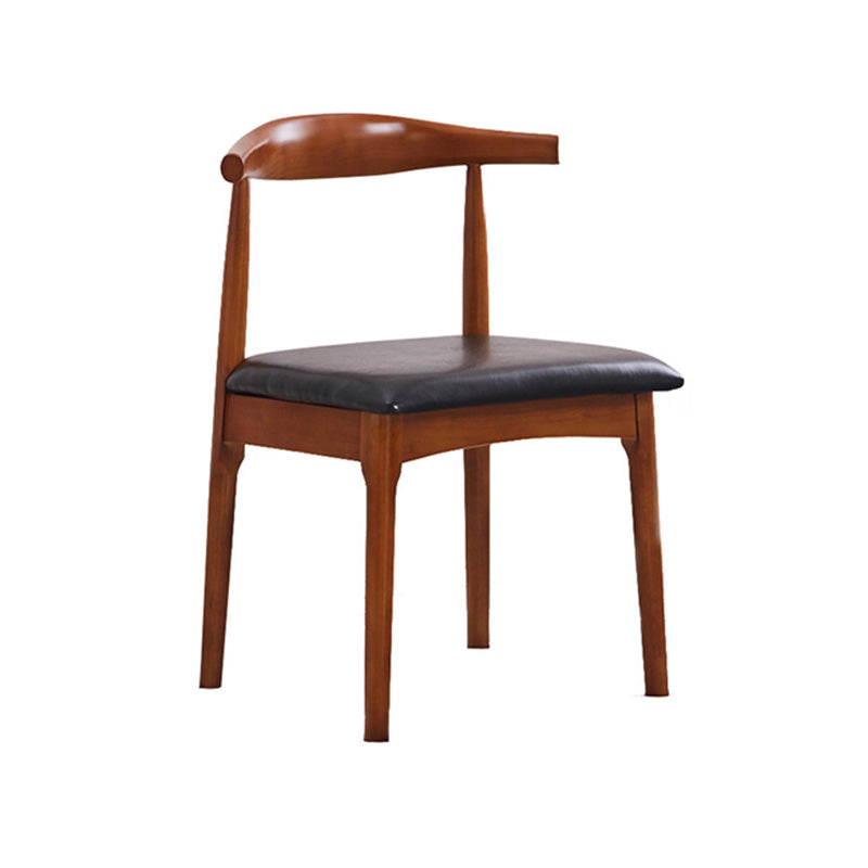 Contemporary Side Chair Wood Open Back Dining Room Chair for Home