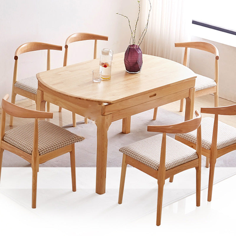 Contemporary Side Chair Wood Open Back Dining Room Chair for Home