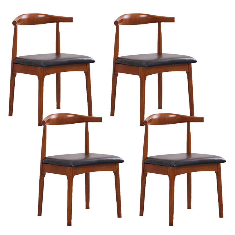 Contemporary Side Chair Wood Open Back Dining Room Chair for Home