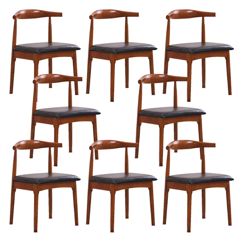 Contemporary Side Chair Wood Open Back Dining Room Chair for Home