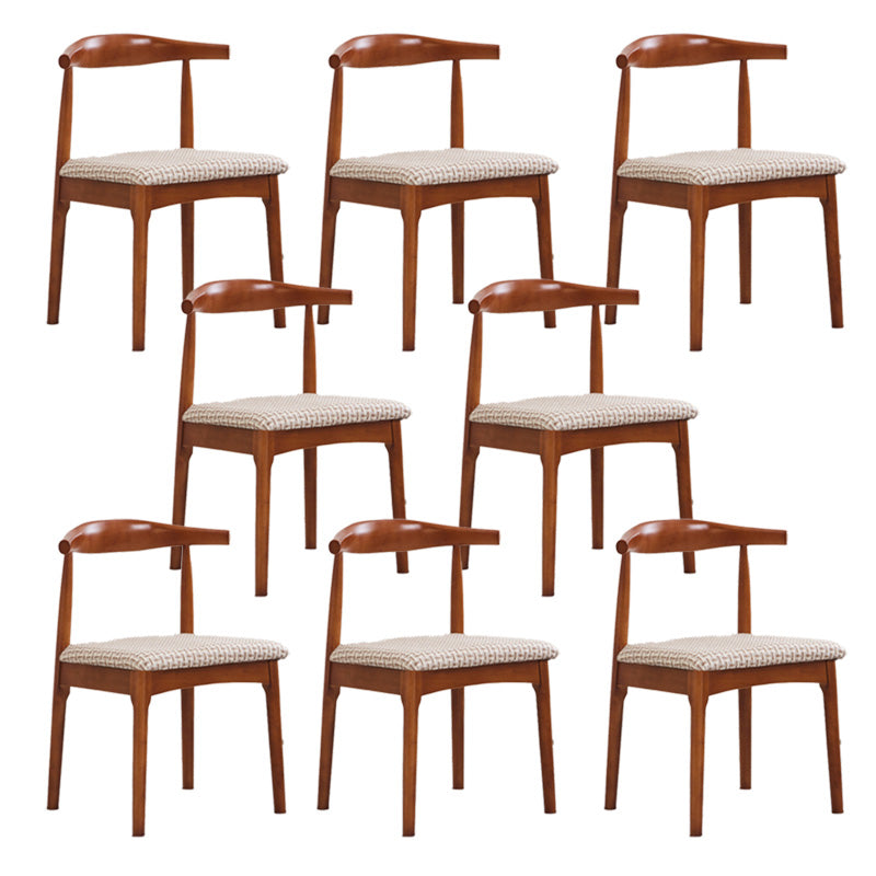 Contemporary Side Chair Wood Open Back Dining Room Chair for Home