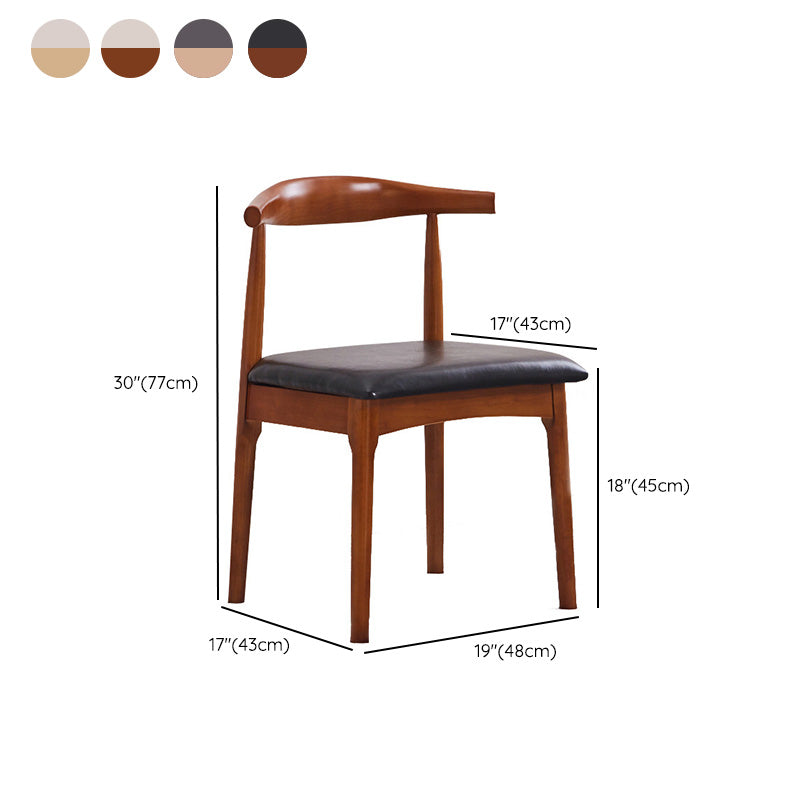 Contemporary Side Chair Wood Open Back Dining Room Chair for Home
