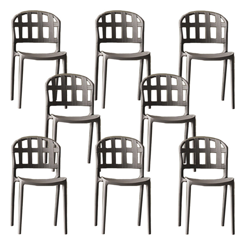 Contemporary Side Chair Plastic Open Back Dining Room Chair for Home