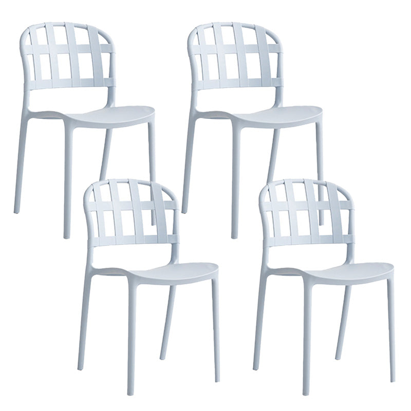 Contemporary Side Chair Plastic Open Back Dining Room Chair for Home