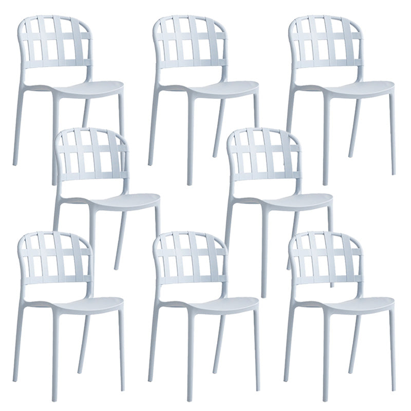 Contemporary Side Chair Plastic Open Back Dining Room Chair for Home
