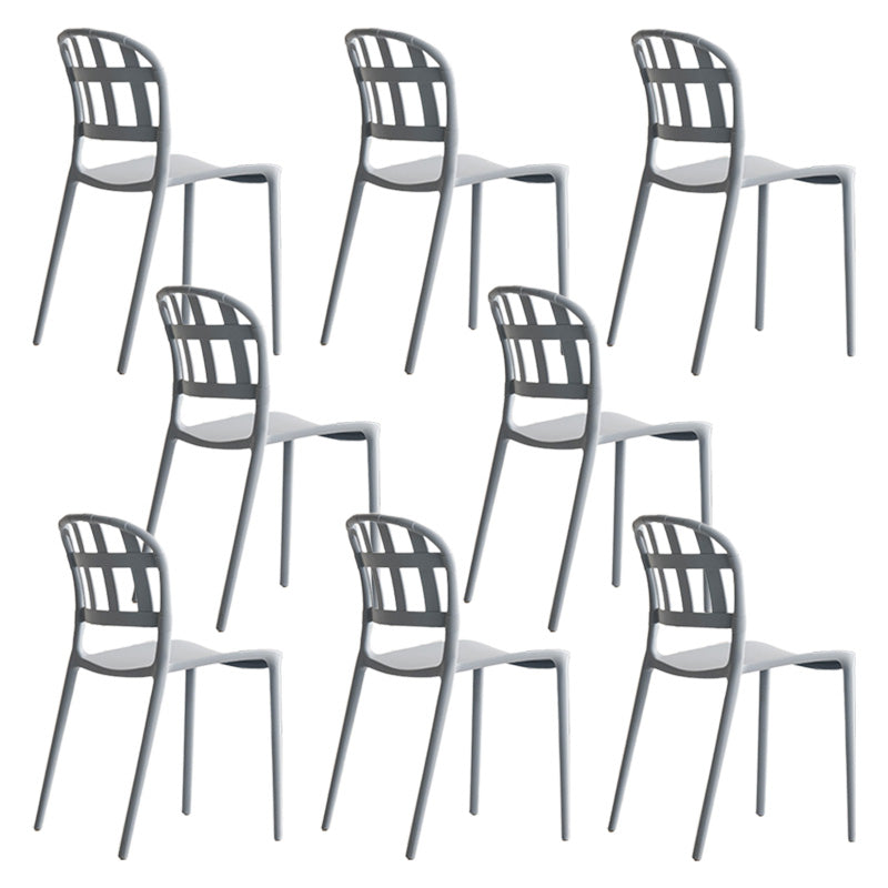 Contemporary Side Chair Plastic Open Back Dining Room Chair for Home