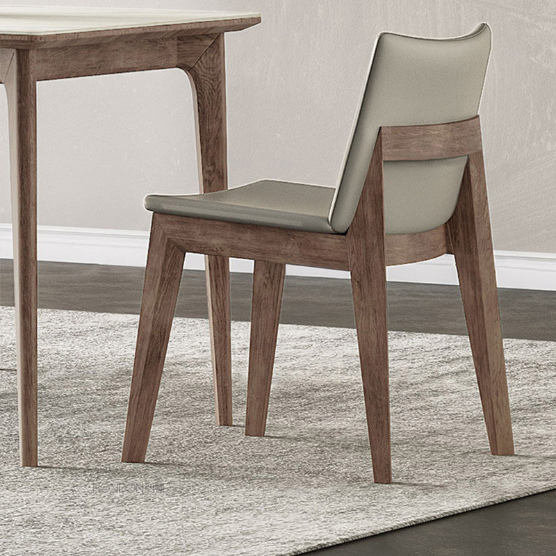 Traditional Style Chair Wood Solid Back Dining Room Chair for Dining Room